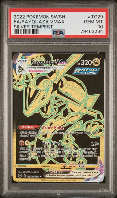 Rayquaza VMax - TG29/TG30 Gold Full Art Ultra Rare - Silver