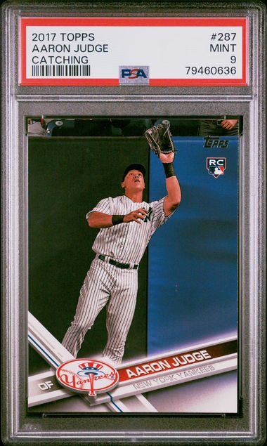 2017 Topps Chrome Aaron Judge Rookie Card Catching RC #169