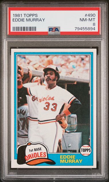 1981 Topps Eddie Murray 1981 HRC Signed Porcelain Baseball Card PSA DNA