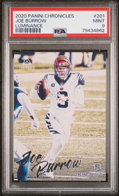 Sold at Auction: 2020 PANINI CHRONICLES SCORE JOE BURROW ROOKIE CARD