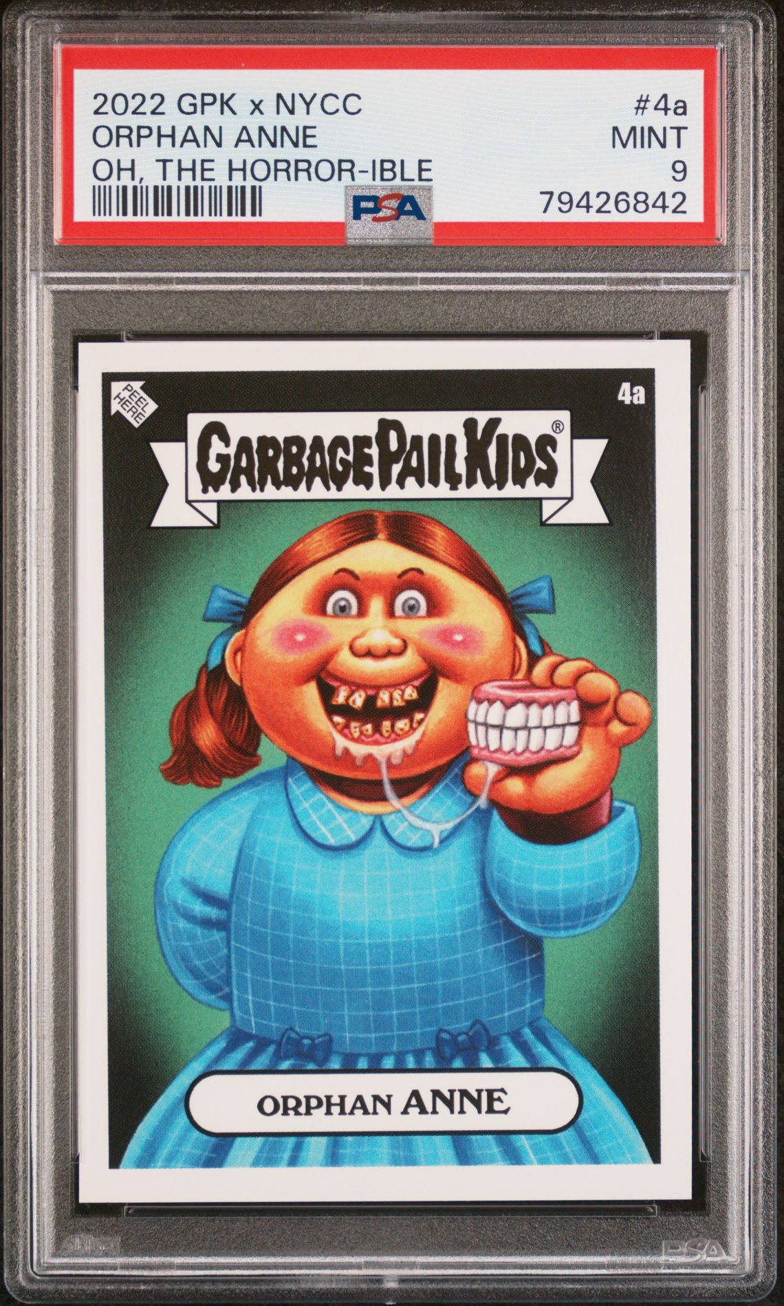 2022 Topps GARBAGE PAIL KIDS X NYCC OH, THE HORROR-IBLE #4A Orphan Anne front