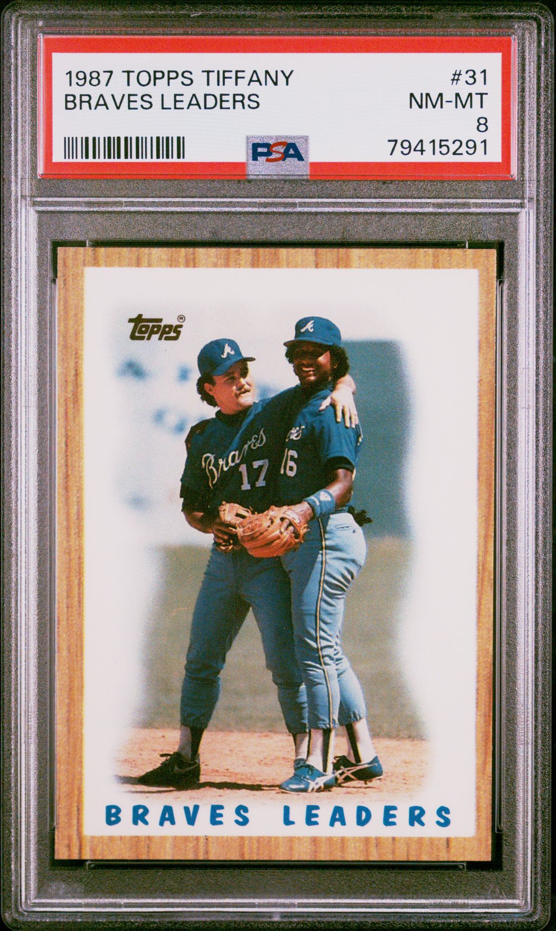 1987 Topps TOPPS TIFFANY #31 Braves Leaders front