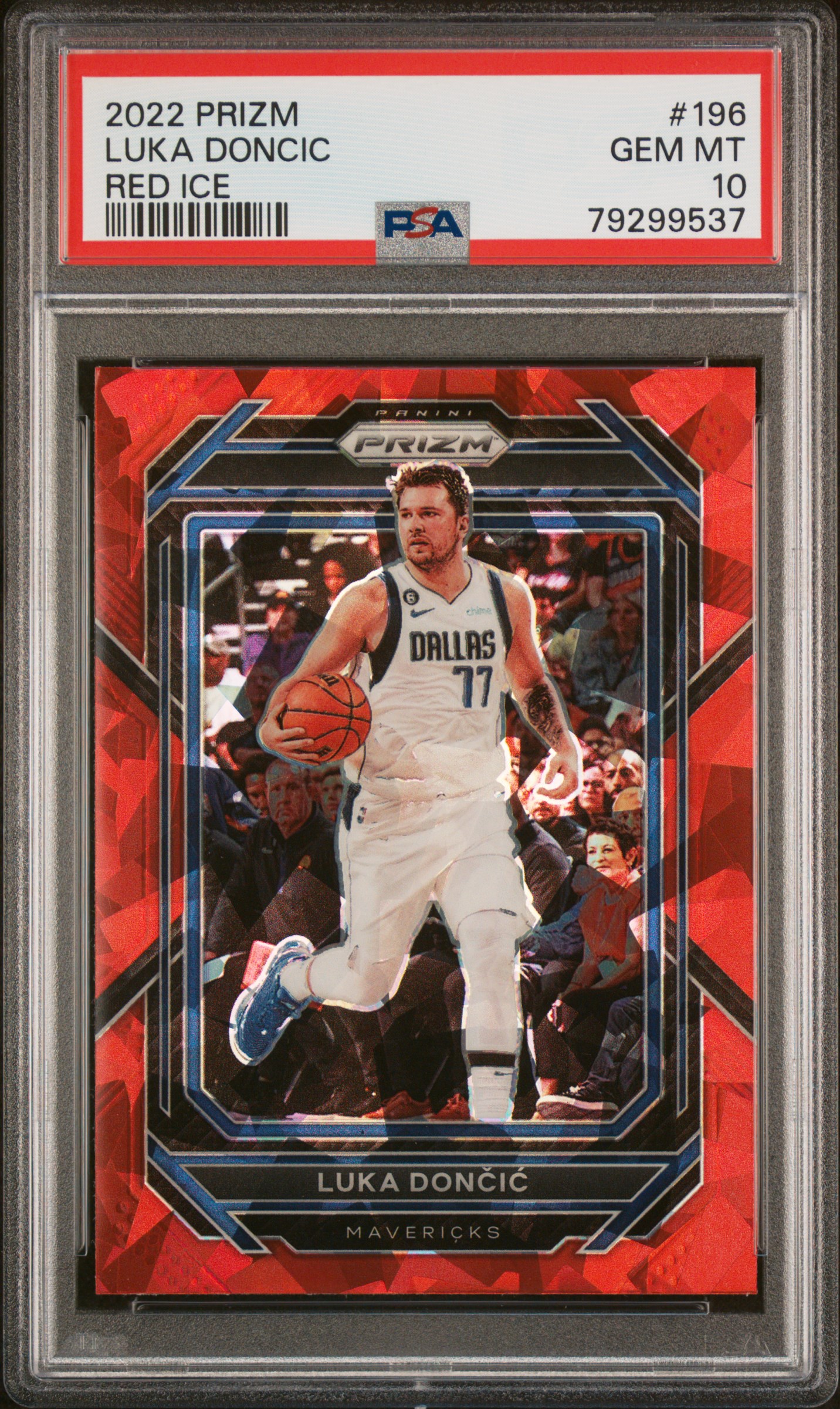 2022 Panini Prizm Red Ice #196 Luka Doncic – PSA GEM MT 10