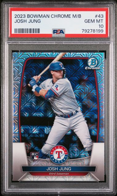 2023 Bowman Mega Box Chrome 43 Josh Jung – PSA GEM MT 10 on Goldin