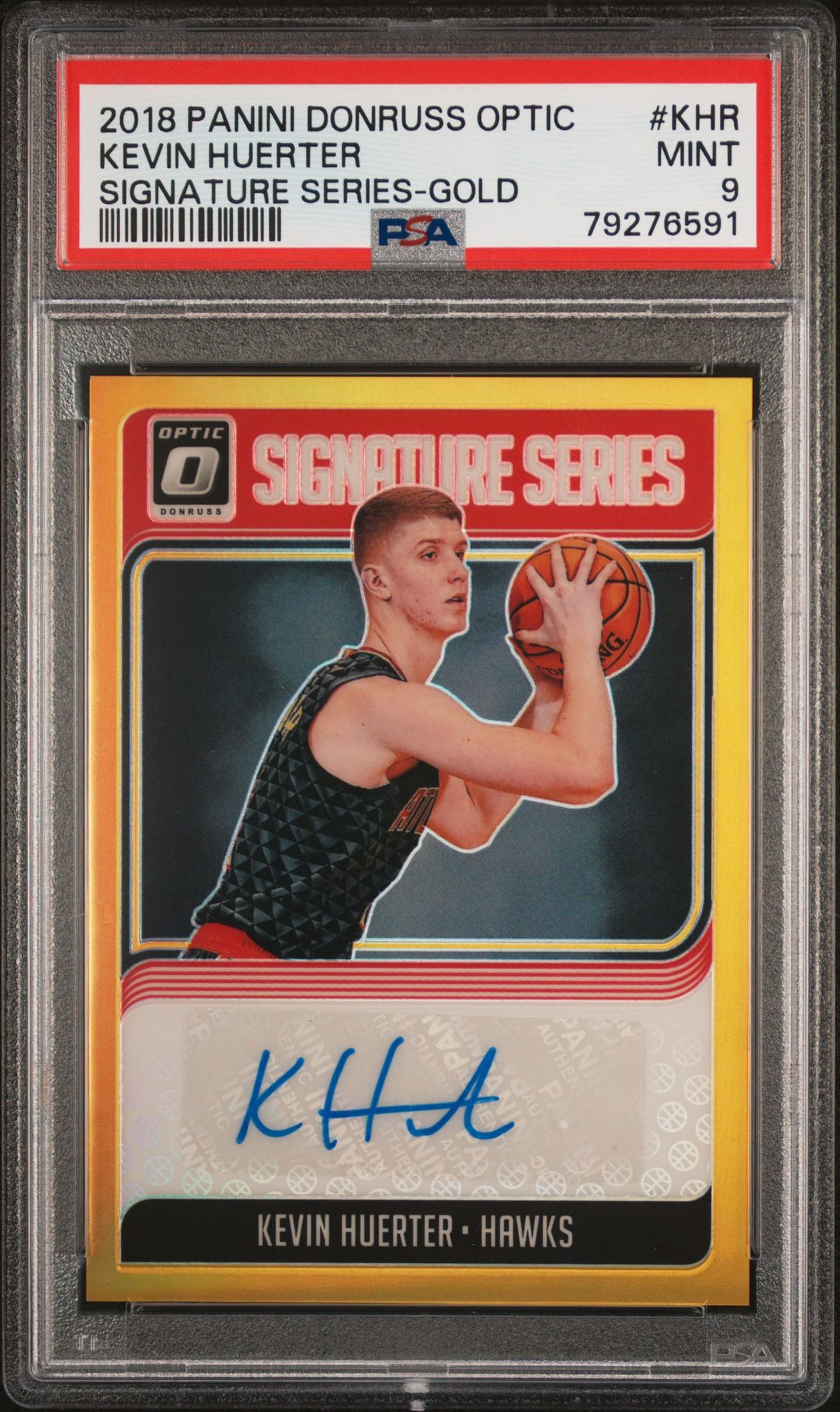 2018 Panini PANINI DONRUSS OPTIC SIGNATURE SERIES GOLD #KHR Kevin Huerter front