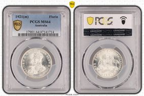 1921(m) Florin KM-27  Ag MS64