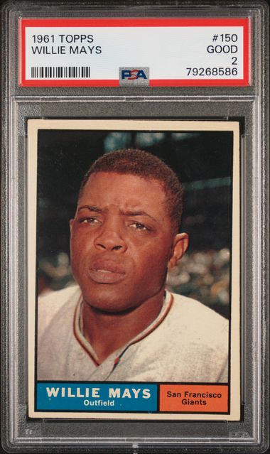 1961 Topps #482 Willie Mays San Francisco Giants Mvp Baseball