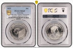 2022 50C 75th Ann. Signals Directorate MS69