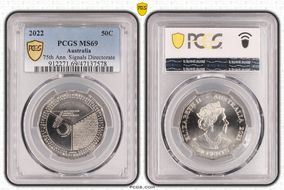 2022 50C 75th Ann. Signals Directorate MS69