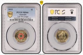 2015 $2 Lest We Forget Colorized MS66