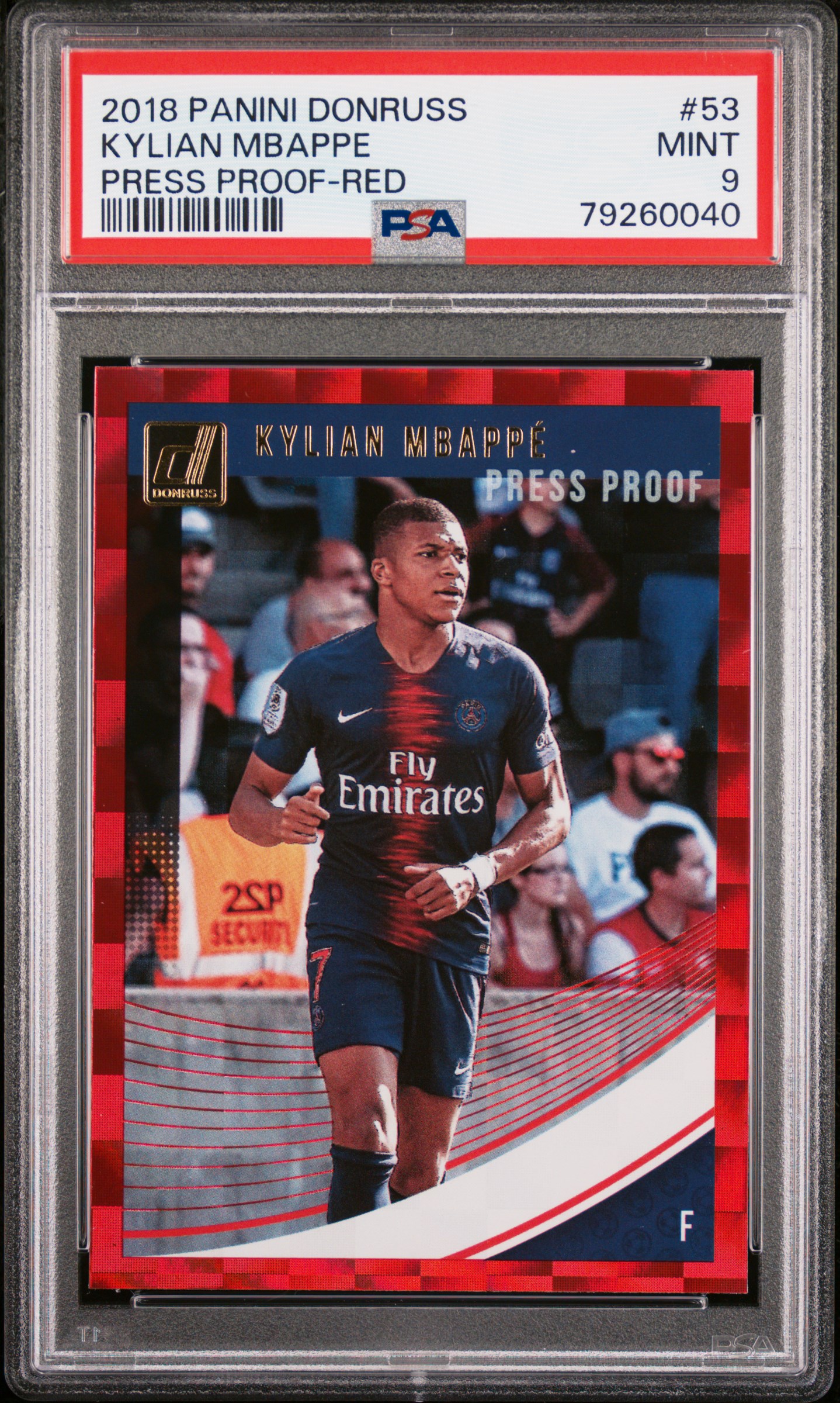 2018 #53 Kylian Mbappe PSA 9 Panini Donruss