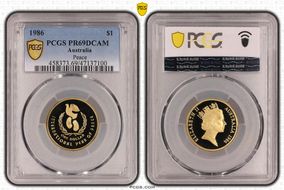 1986 $1 Peace PR69DCAM