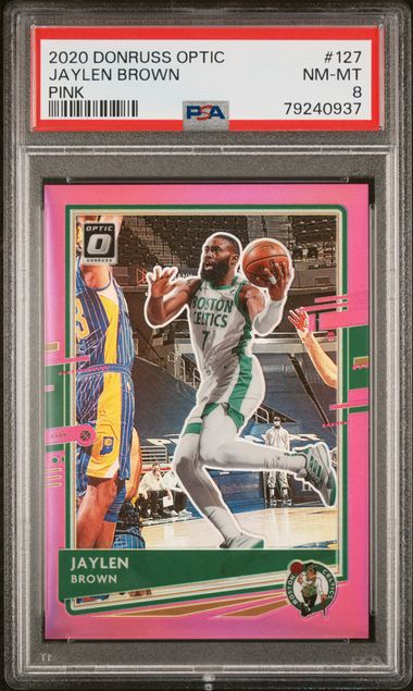 2020 Panini Donruss Optic Pink #127 Jaylen Brown front