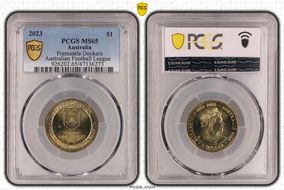 2023 $1 Fremantle Dockers Australian Football League MS65