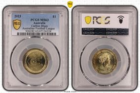 2023 $1 Carlton Blues Australian Football League MS63