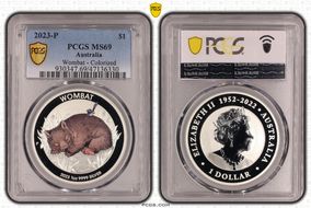 2023-P $1 Wombat - Colorized MS69