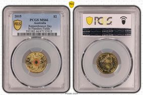2015 $2 Remembrance-Flanders Fields Colorized MS66
