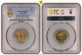 2015 $2 Remembrance Day Colorized In Flanders Fields MS65