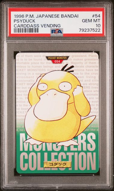 Psyduck card PSA 10, cert 79237522