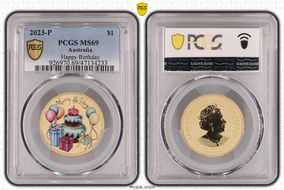 2023-P $1 Happy Birthday Colorized MS69
