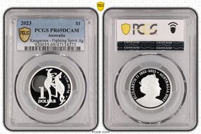 2023 $1 Fighting Spirit Ag PR69DCAM