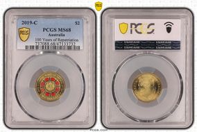 2019-C $2 100 Years of Repatriation Colorized MS68