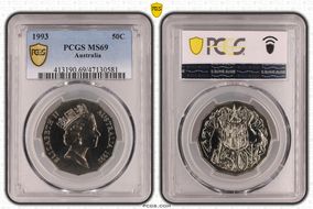 1993 50C MS69