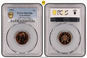 1972 1p S-B1 New Penny PR67RD