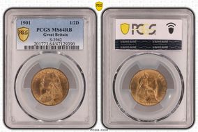 1901 1/2D S-3962 MS64RB