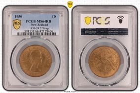 1956 1D KM-24.2 Strap MS64RB