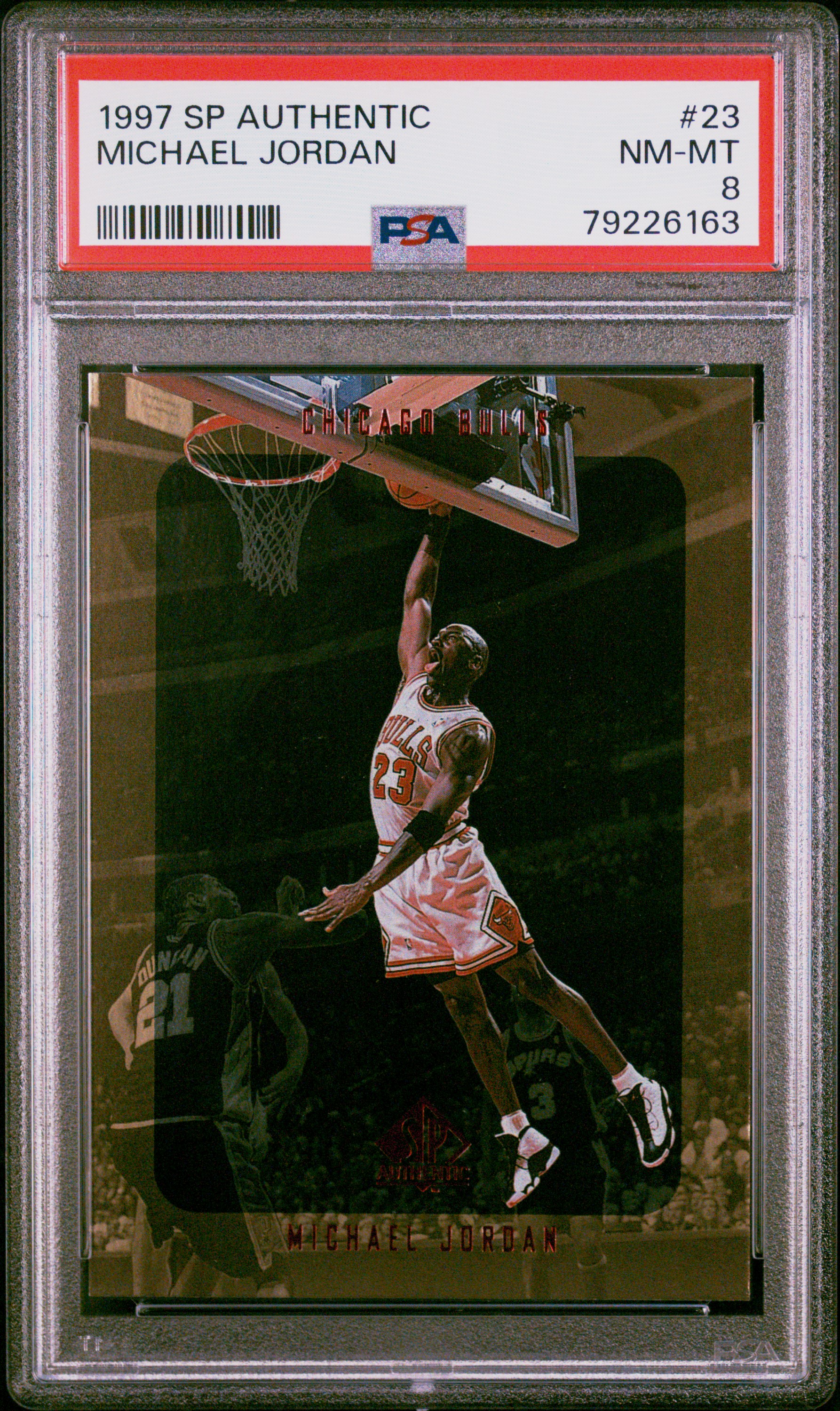 1997 SP Authentic #23 Michael Jordan – PSA NM-MT 8