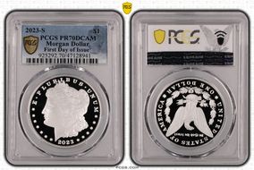2023-S $1 Morgan Dollar First Day of Issue PR70DCAM