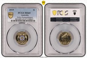 2019 $2 Police Remembrance Colorized MS65