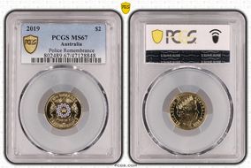 2019 $2 Police Remembrance Colorized MS67