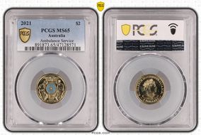 2021 $2 Ambulance Service Colorized MS65