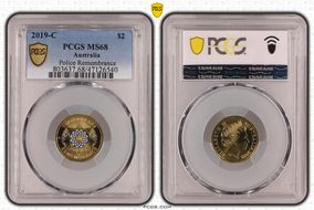 2019-C $2 Police Remembrance Colorized MS68