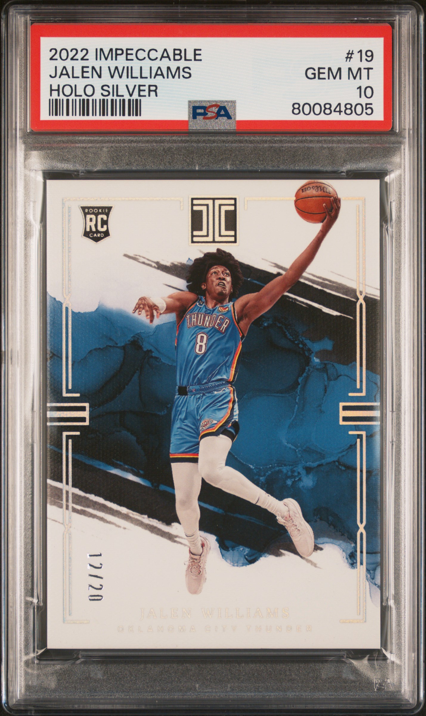 2022 Panini Impeccable Jalen Williams #19 (Holo Silver) Gem Mt 10 front