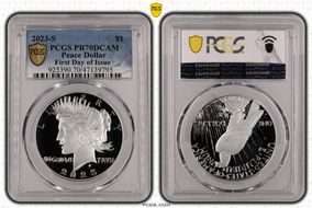 2023-S $1 Peace Dollar First Day of Issue PR70DCAM