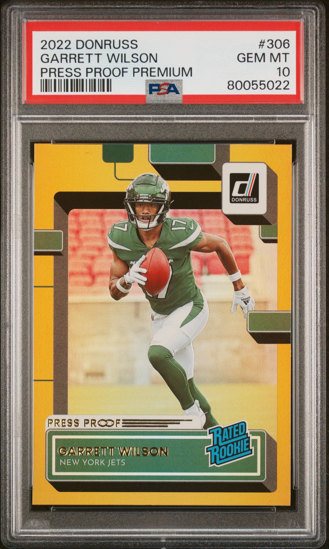 2022 Panini Donruss Garrett Wilson #306 (Press Proof Premium) Gem Mt 10 front