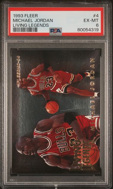 1993 Fleer Living Legends 4 Michael Jordan – PSA EX-MT 6 on Goldin