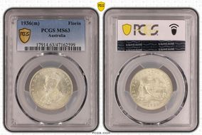 1936(m) Florin KM-27  Ag MS63