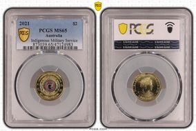 2021 $2 Indigenous Military Service Colorized MS65