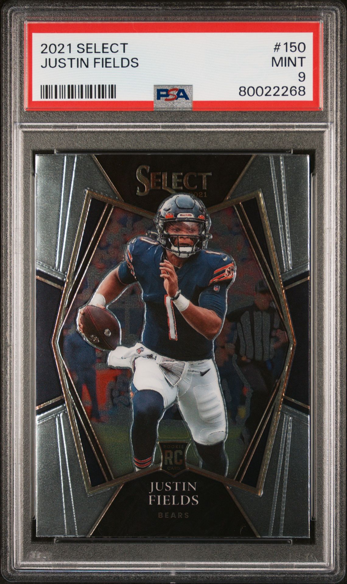 2021 Panini PANINI SELECT D/C RED/YELLOW PRIZM #150 Justin Fields front