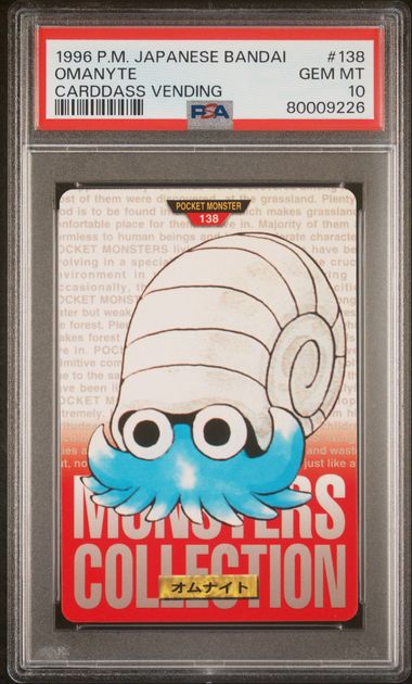 Omanyte card PSA 10, cert 80009226