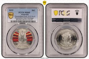 2022 50C Queensland Rail A10 No.6 Australian Rail Heritage MS69