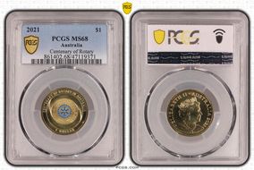 2021 $1 Centenary of Rotary MS68