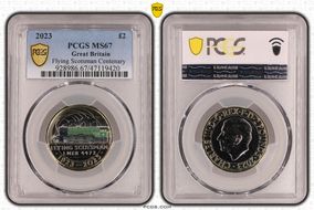 2023 £2 Flying Scotsman Centenary Colorized MS67