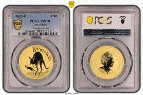 2022-P $100 Kangaroo Au MS70