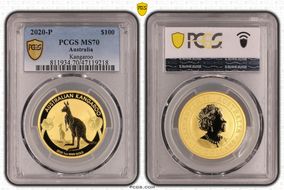 2020-P $100 Kangaroo Au MS70