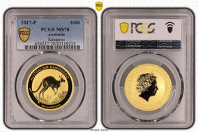 2017-P $100 Kangaroo  Au MS70